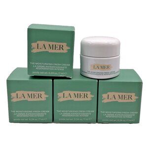 4 Piece Set La Mer The Moisturizing Fresh Cream Travel Size .24 oz 7 ml Skincare